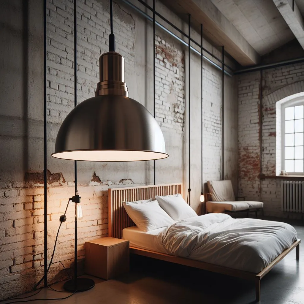 Lampa do sypialni w stylu industrialnym